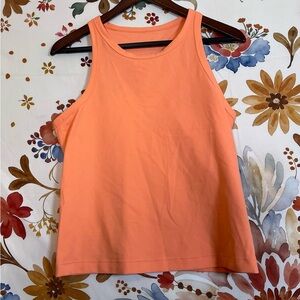 Lululemon S Coral Bright Neon Orange Pink Racerback Spring Summer Workout Tank